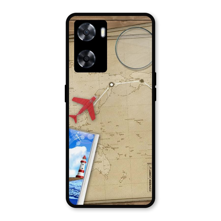 Summer Travel Metal Back Case for Oppo A57 2022