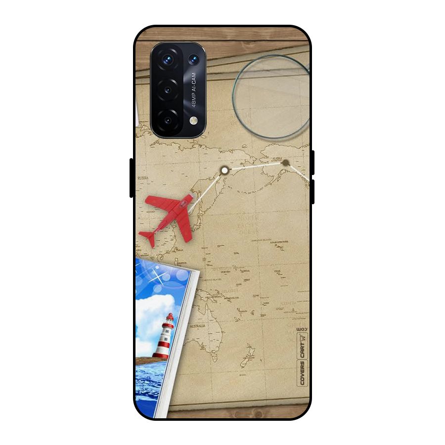 Summer Travel Metal Back Case for Oppo A74 5G