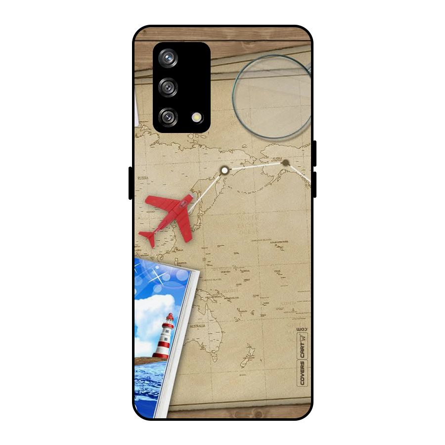 Summer Travel Metal Back Case for Oppo F19s