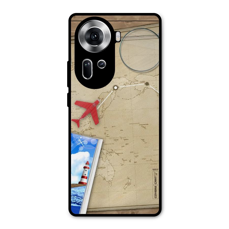 Summer Travel Metal Back Case for Oppo Reno11 5G