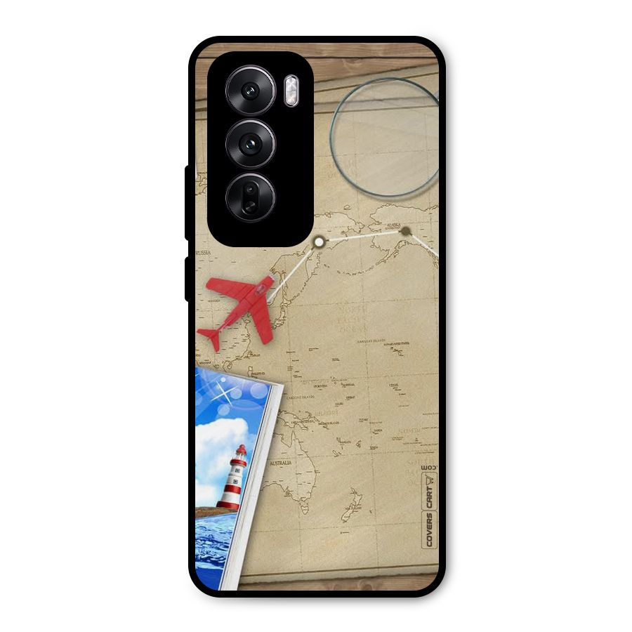 Summer Travel Metal Back Case for Oppo Reno12