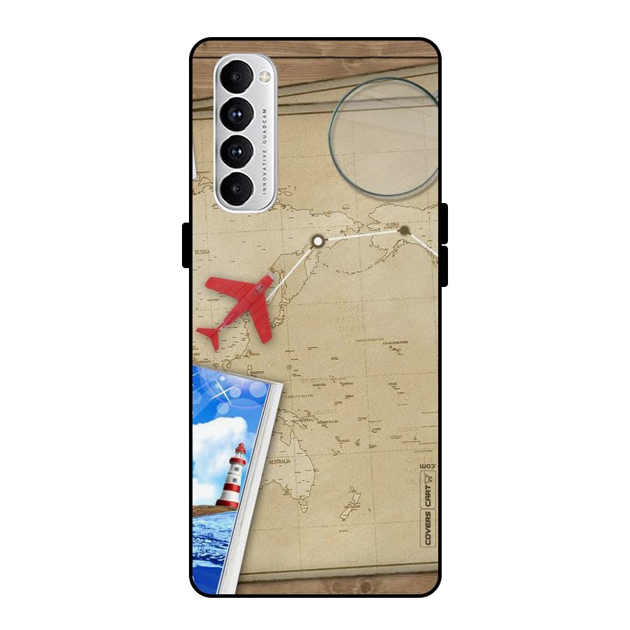 Summer Travel Metal Back Case for Oppo Reno4 Pro