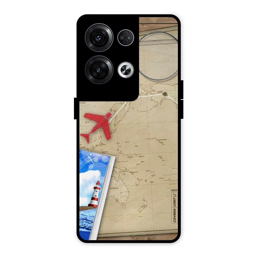 Summer Travel Metal Back Case for Oppo Reno8 Pro 5G