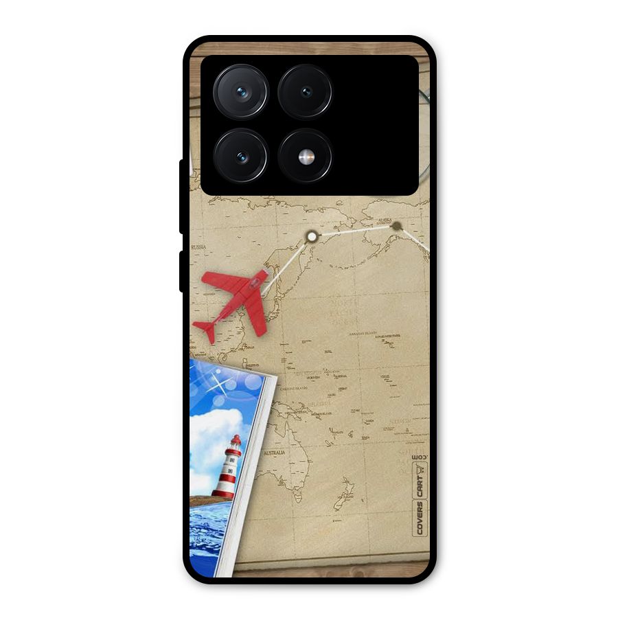 Summer Travel Metal Back Case for Poco X6 Pro