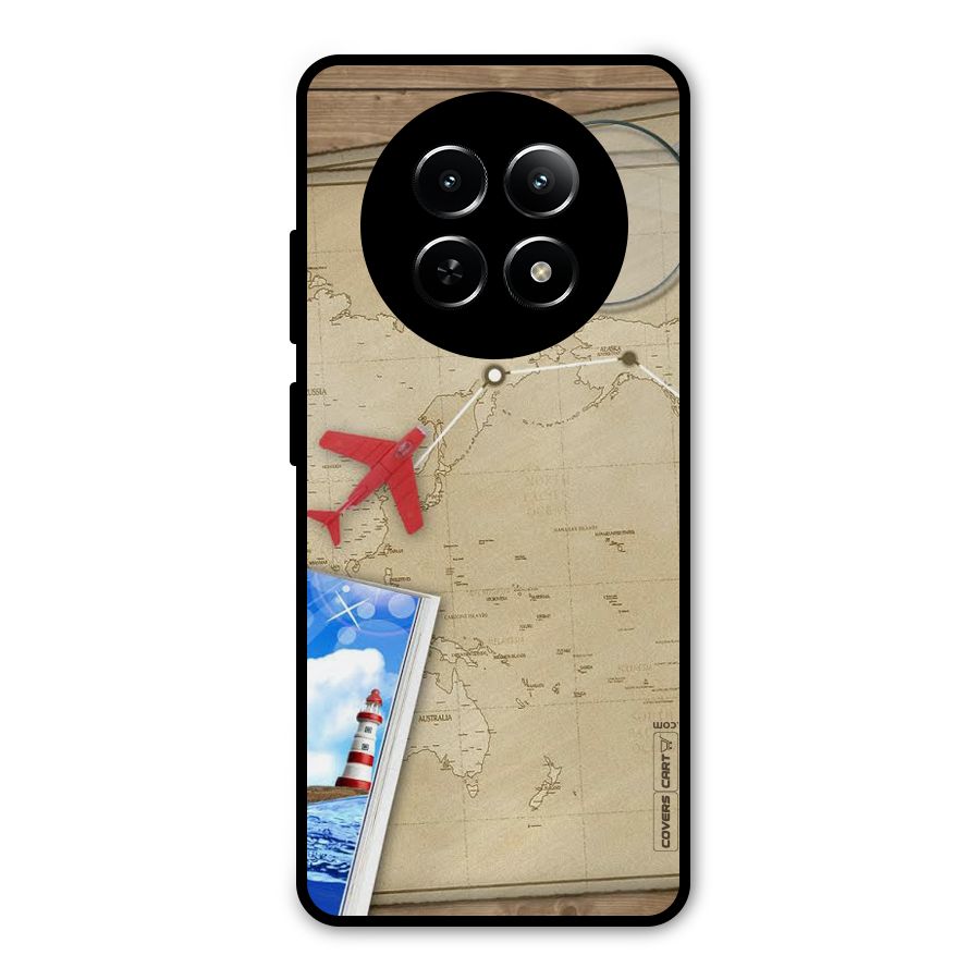 Summer Travel Metal Back Case for Realme 13