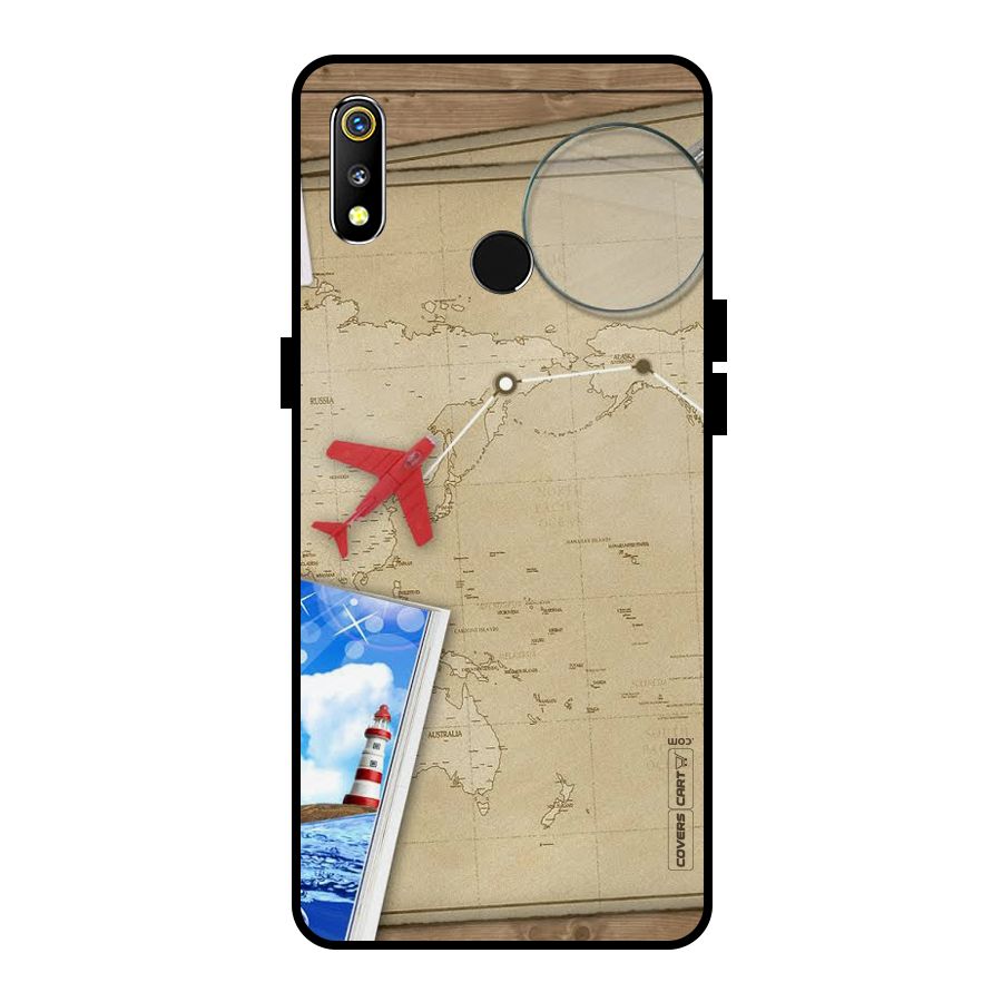 Summer Travel Metal Back Case for Realme 3