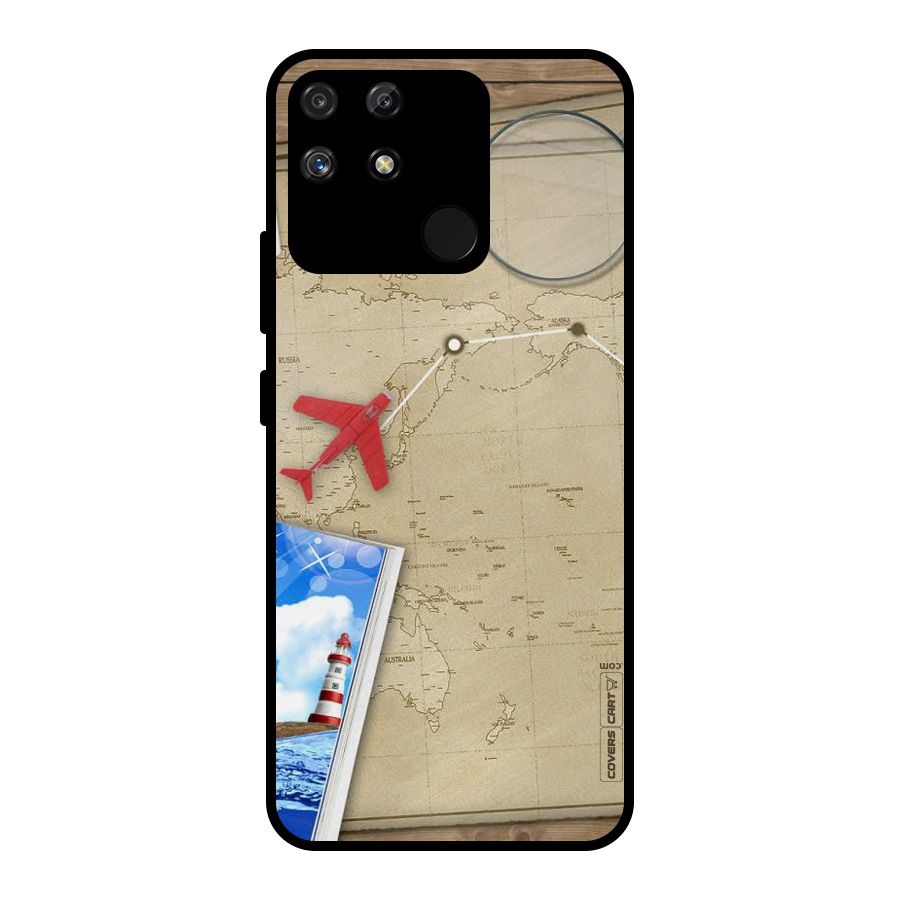 Summer Travel Metal Back Case for Realme Narzo 50A