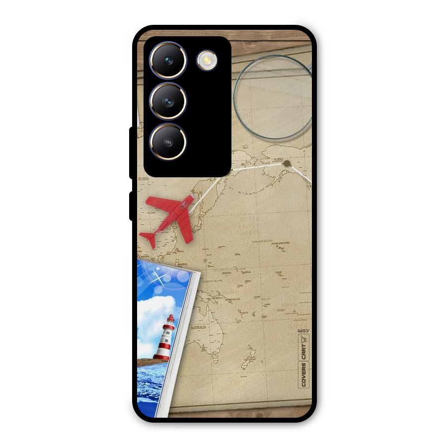 Summer Travel Metal Back Case for Vivo T3 5G