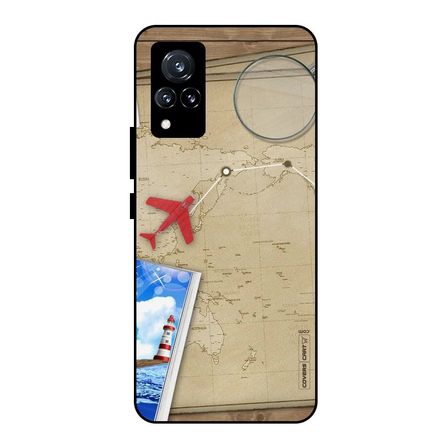 Summer Travel Metal Back Case for Vivo V21 5G