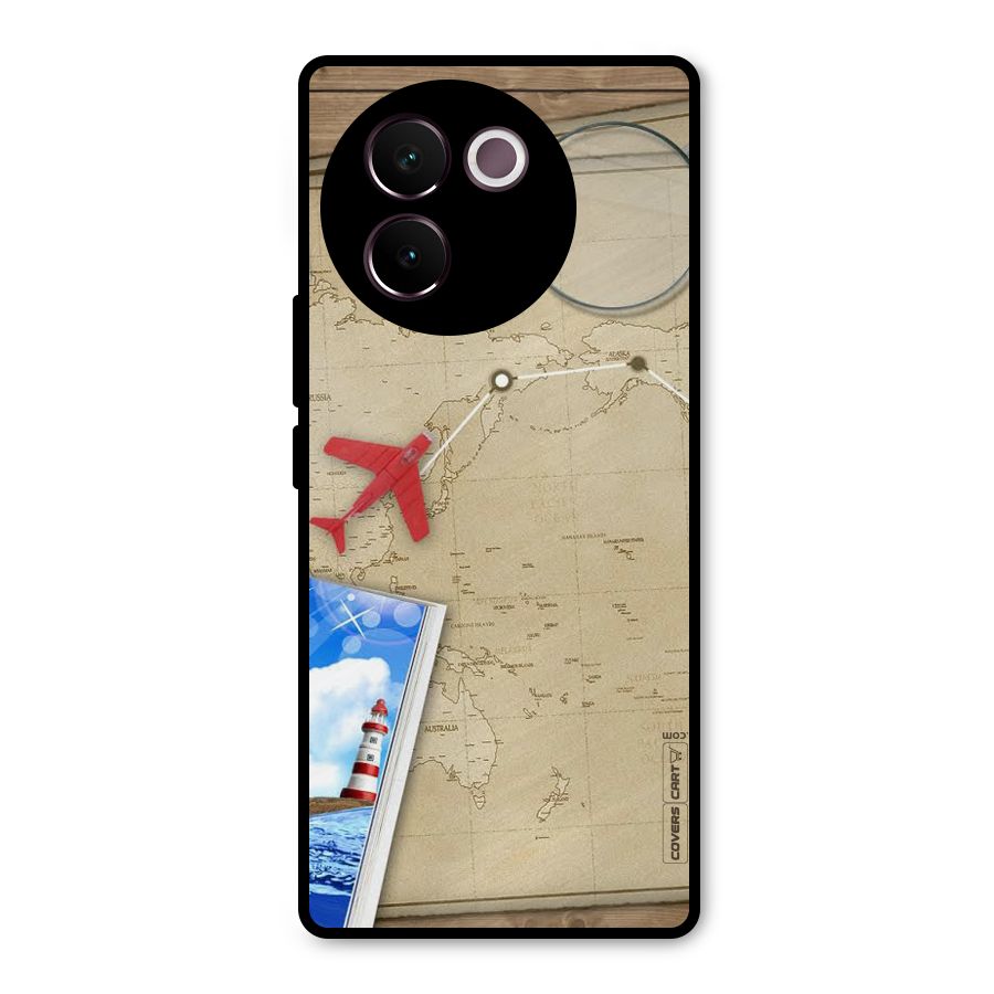 Summer Travel Metal Back Case for Vivo V30e