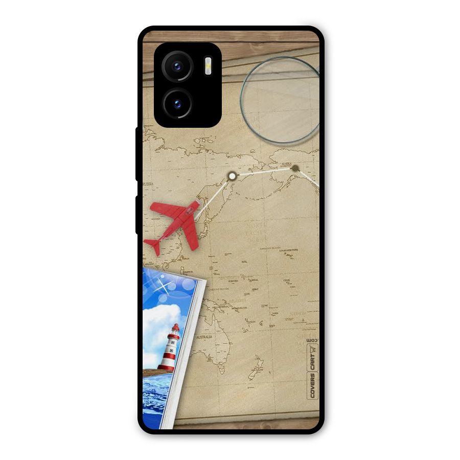 Summer Travel Metal Back Case for Vivo Y15s