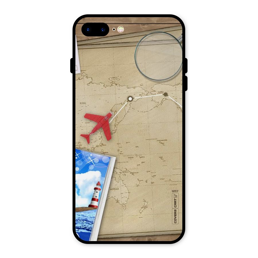 Summer Travel Metal Back Case for iPhone 8 Plus