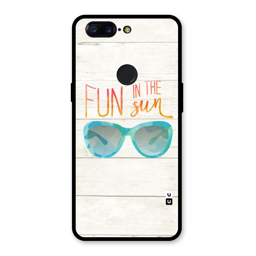 Sun Fun Glass Back Case for OnePlus 5T