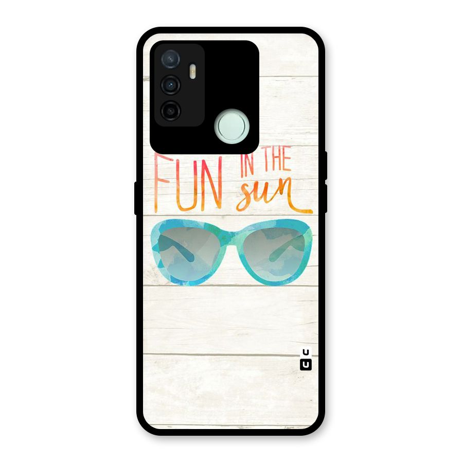 Sun Fun Glass Back Case for Oppo A53