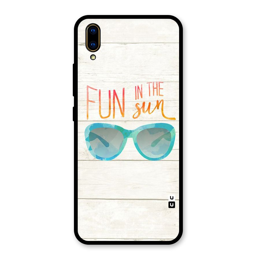 Sun Fun Glass Back Case for Vivo V11 Pro