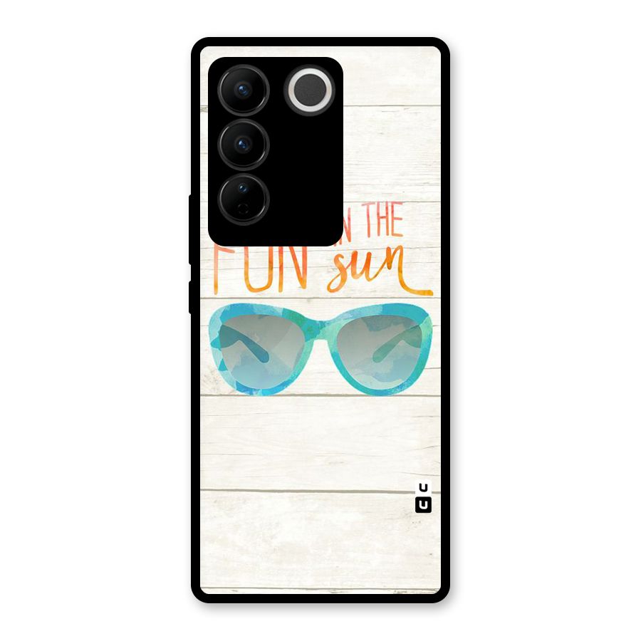 Sun Fun Glass Back Case for Vivo V27