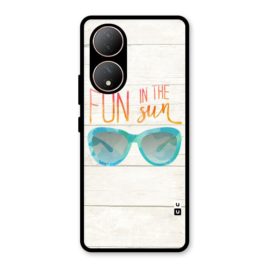 Sun Fun Glass Back Case for Vivo Y100A