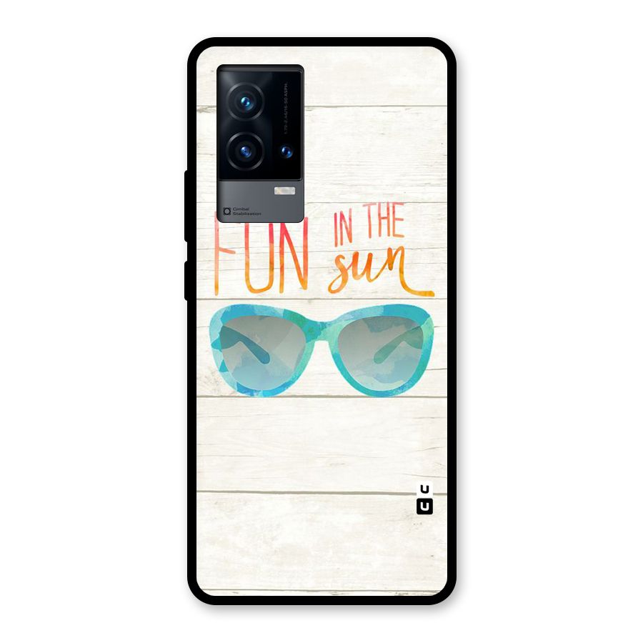 Sun Fun Glass Back Case for iQOO 9 5G