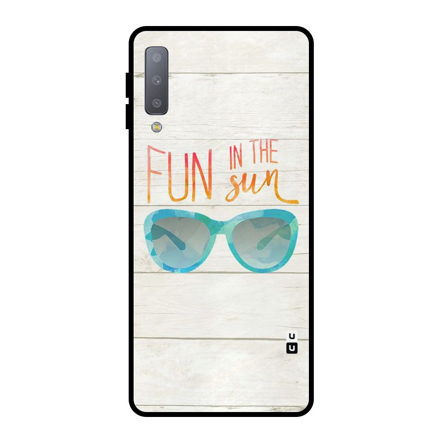 Sun Fun Metal Back Case for Galaxy A7 (2018)