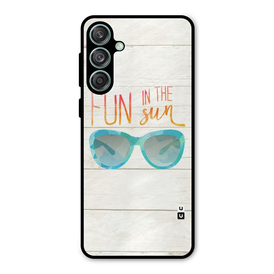 Sun Fun Metal Back Case for Galaxy M55 5G