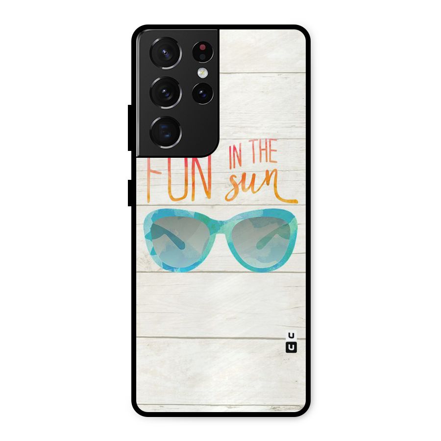 Sun Fun Metal Back Case for Galaxy S21 Ultra 5G