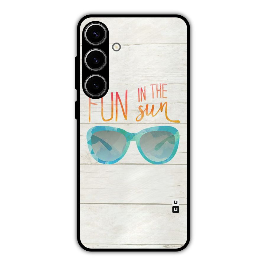 Sun Fun Metal Back Case for Galaxy S24 Plus