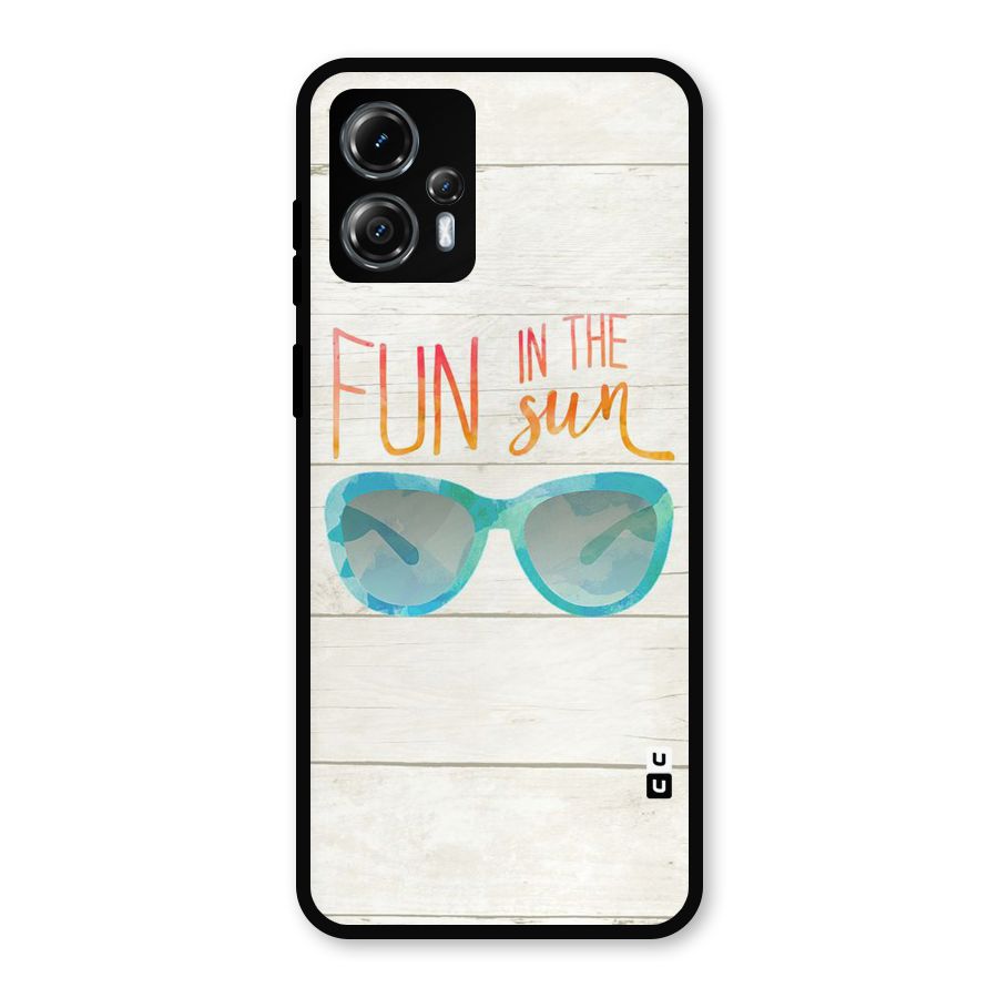 Sun Fun Metal Back Case for Moto G13