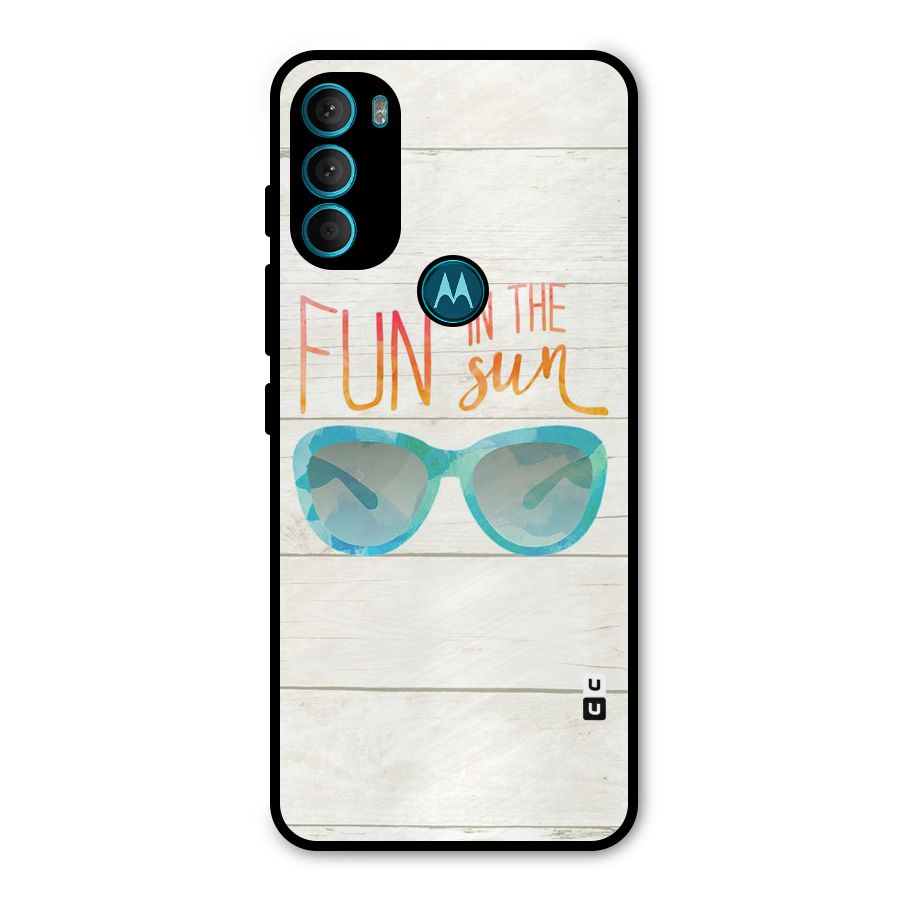 Sun Fun Metal Back Case for Moto G71 5G