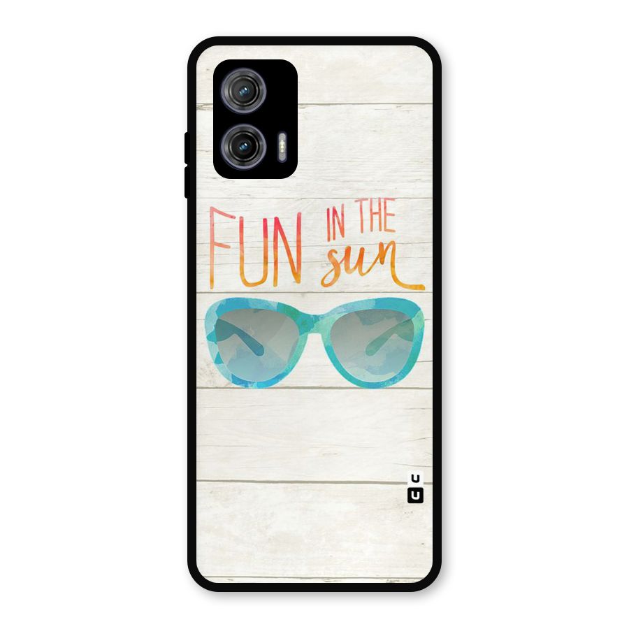 Sun Fun Metal Back Case for Moto G73
