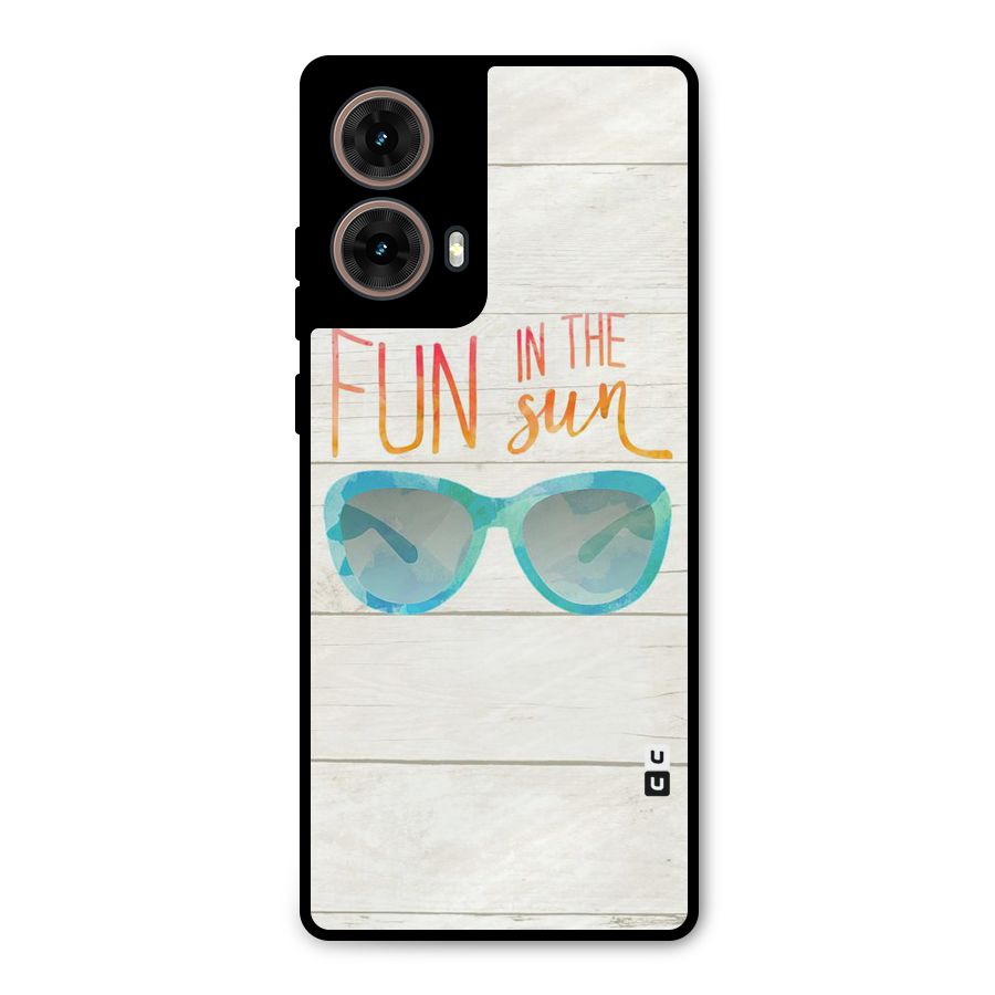 Sun Fun Metal Back Case for Moto G85