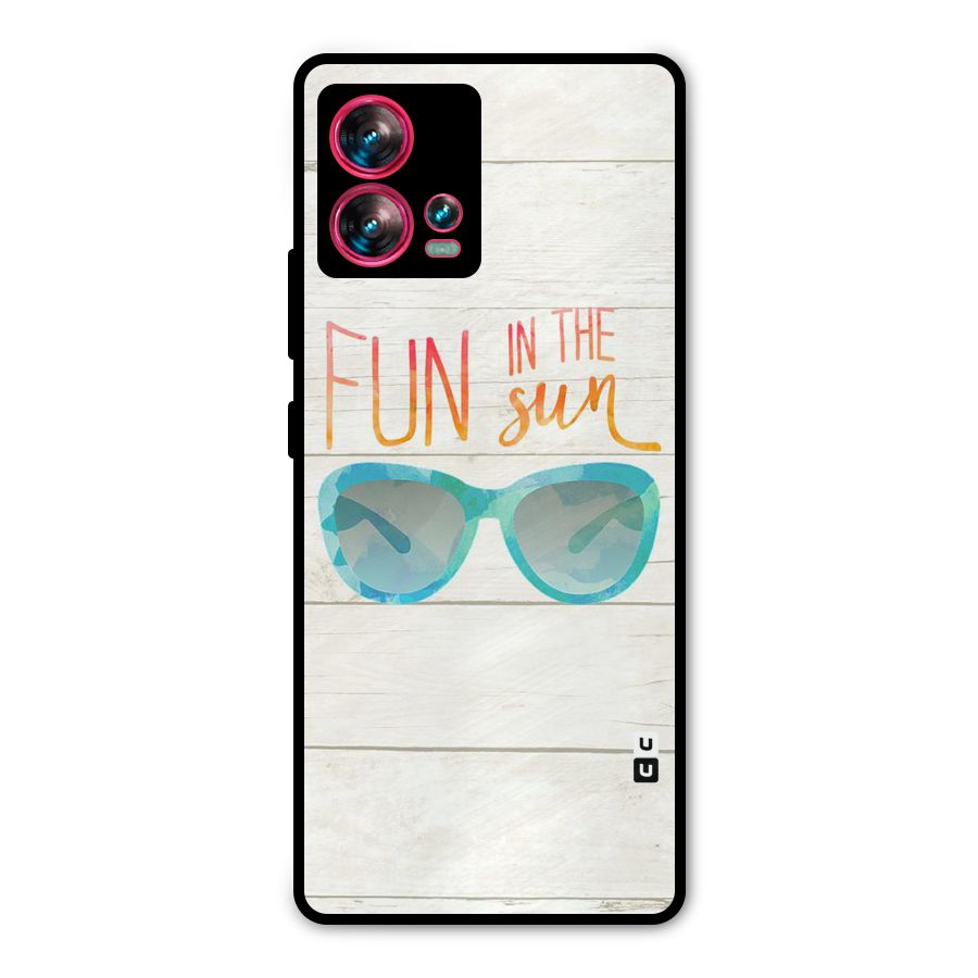 Sun Fun Metal Back Case for Motorola Edge 30 Fusion