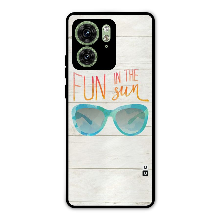 Sun Fun Metal Back Case for Motorola Edge 40 5G