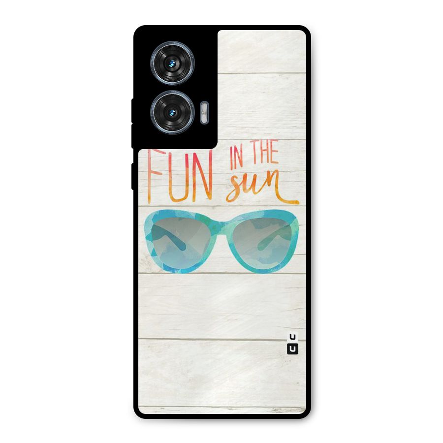 Sun Fun Metal Back Case for Motorola Edge 50 Fusion