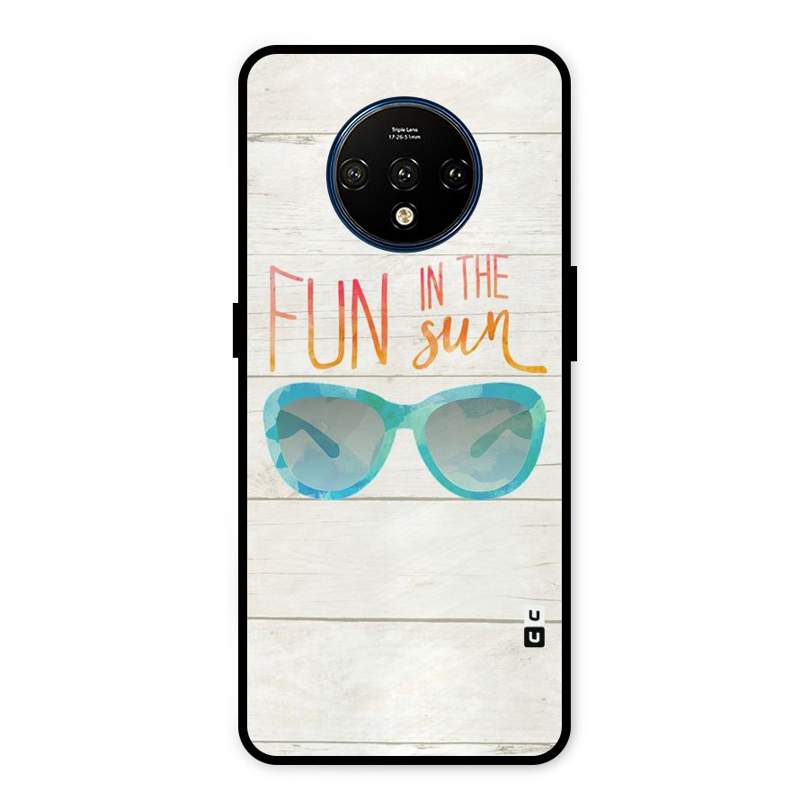 Sun Fun Metal Back Case for OnePlus 7T
