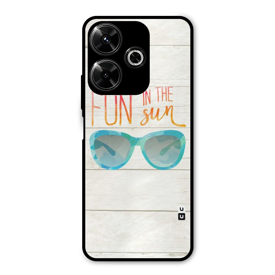 Sun Fun Metal Back Case for Poco M6 Plus