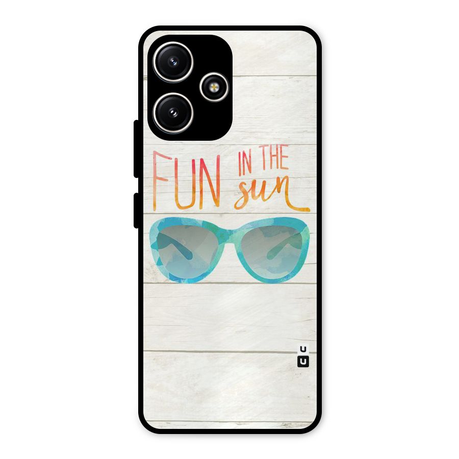 Sun Fun Metal Back Case for Poco M6 Pro