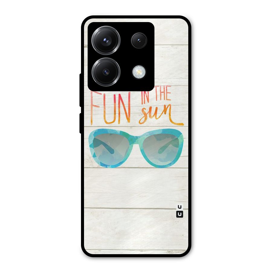 Sun Fun Metal Back Case for Poco X6