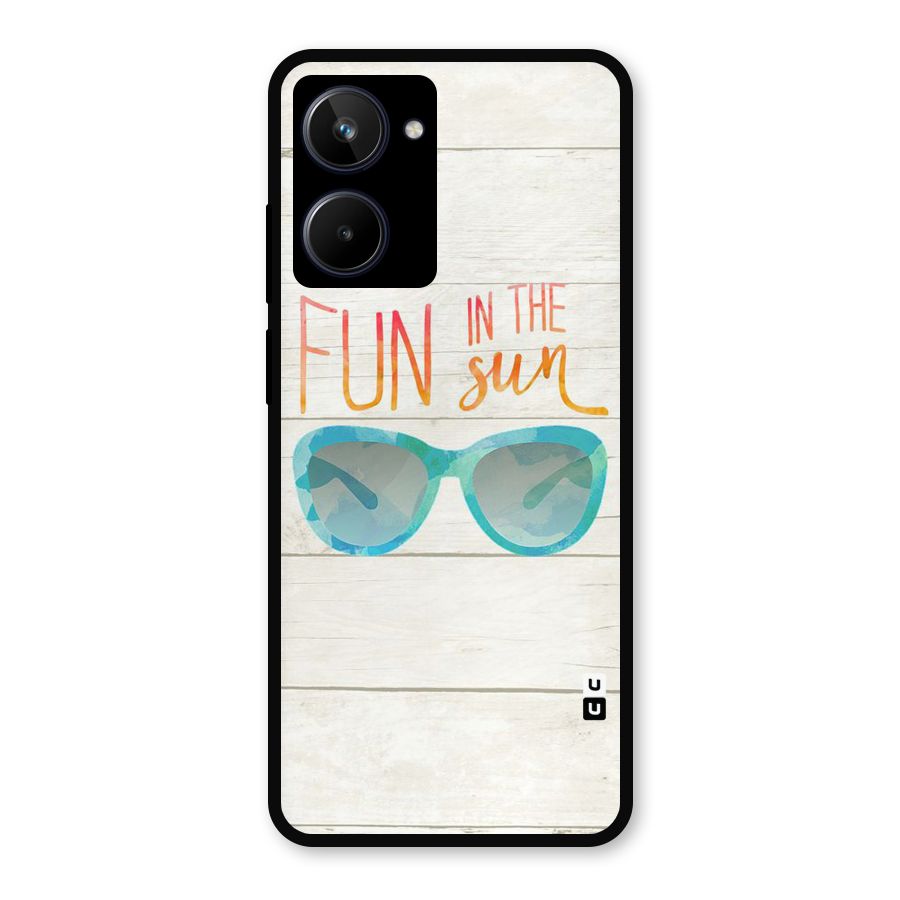 Sun Fun Metal Back Case for Realme 10