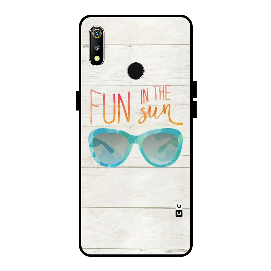 Sun Fun Metal Back Case for Realme 3i