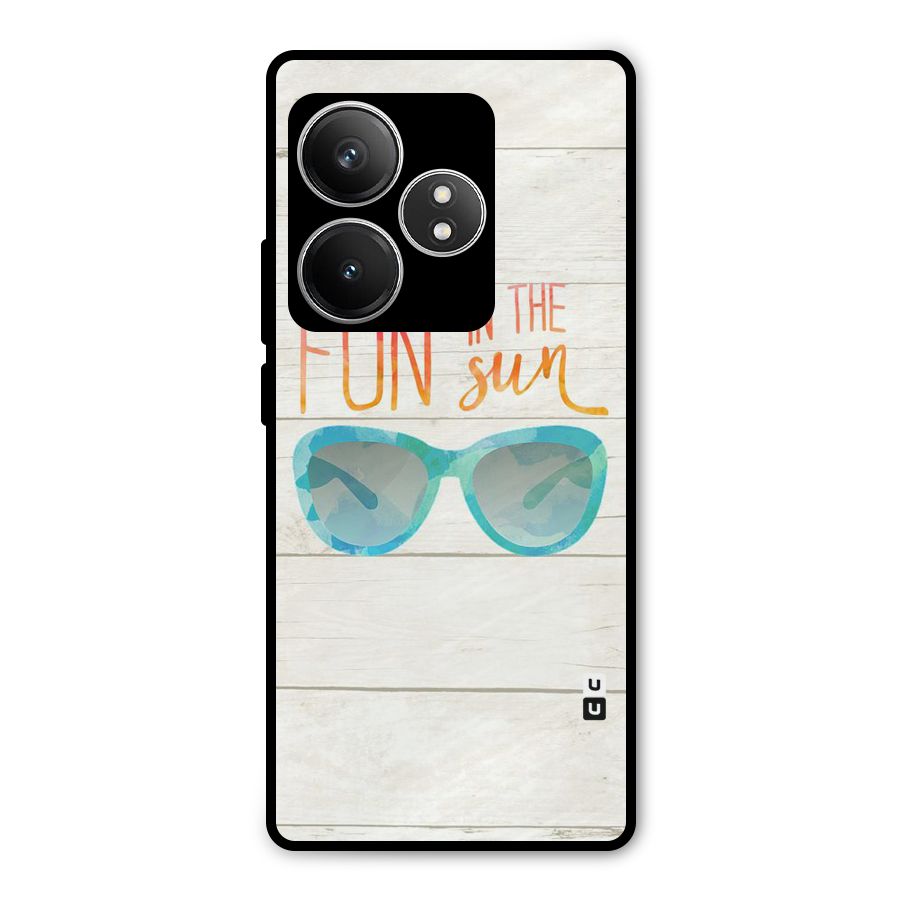 Sun Fun Metal Back Case for Realme GT 6T