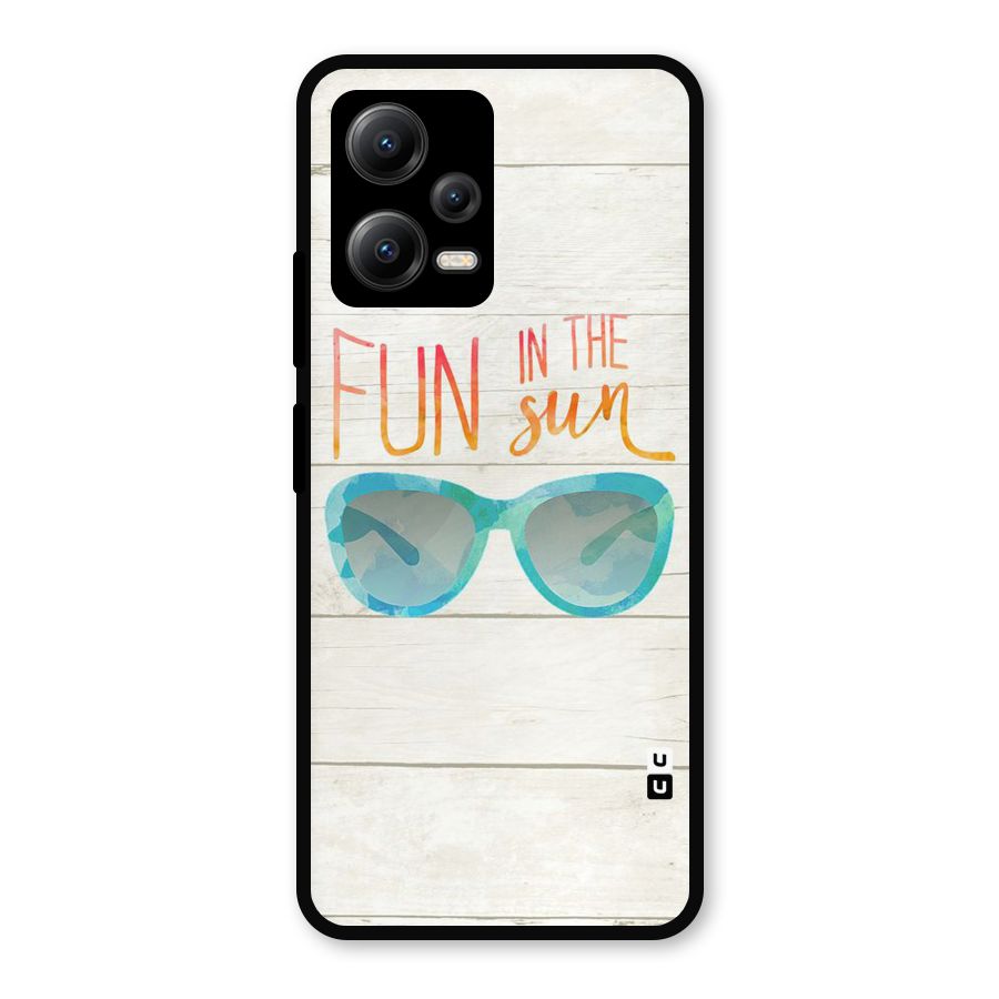 Sun Fun Metal Back Case for Redmi Note 12 5G