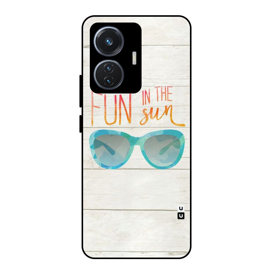 Sun Fun Metal Back Case for Vivo T1 44W