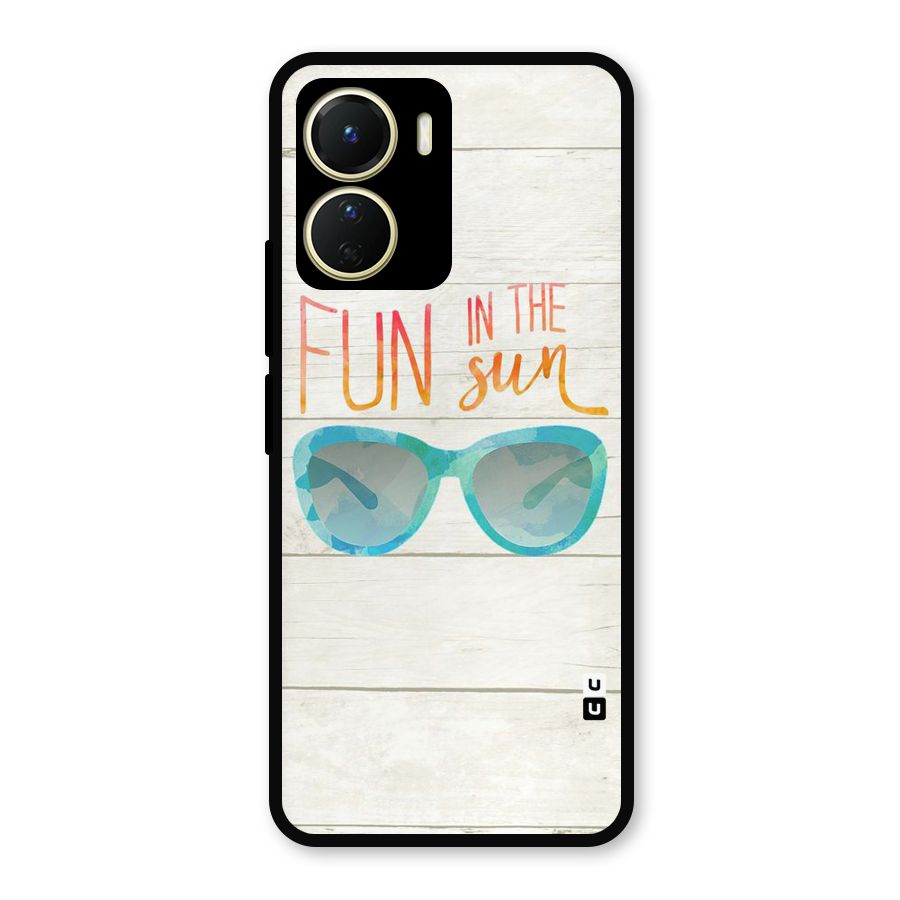 Sun Fun Metal Back Case for Vivo T2x