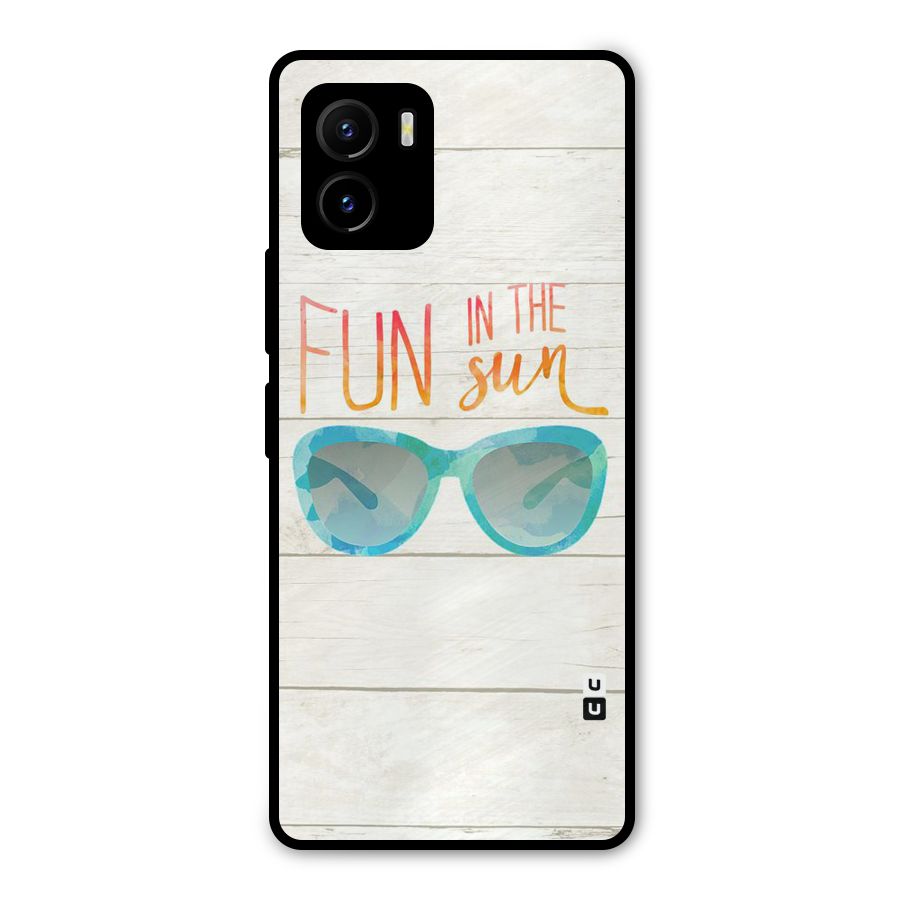 Sun Fun Metal Back Case for Vivo Y15s
