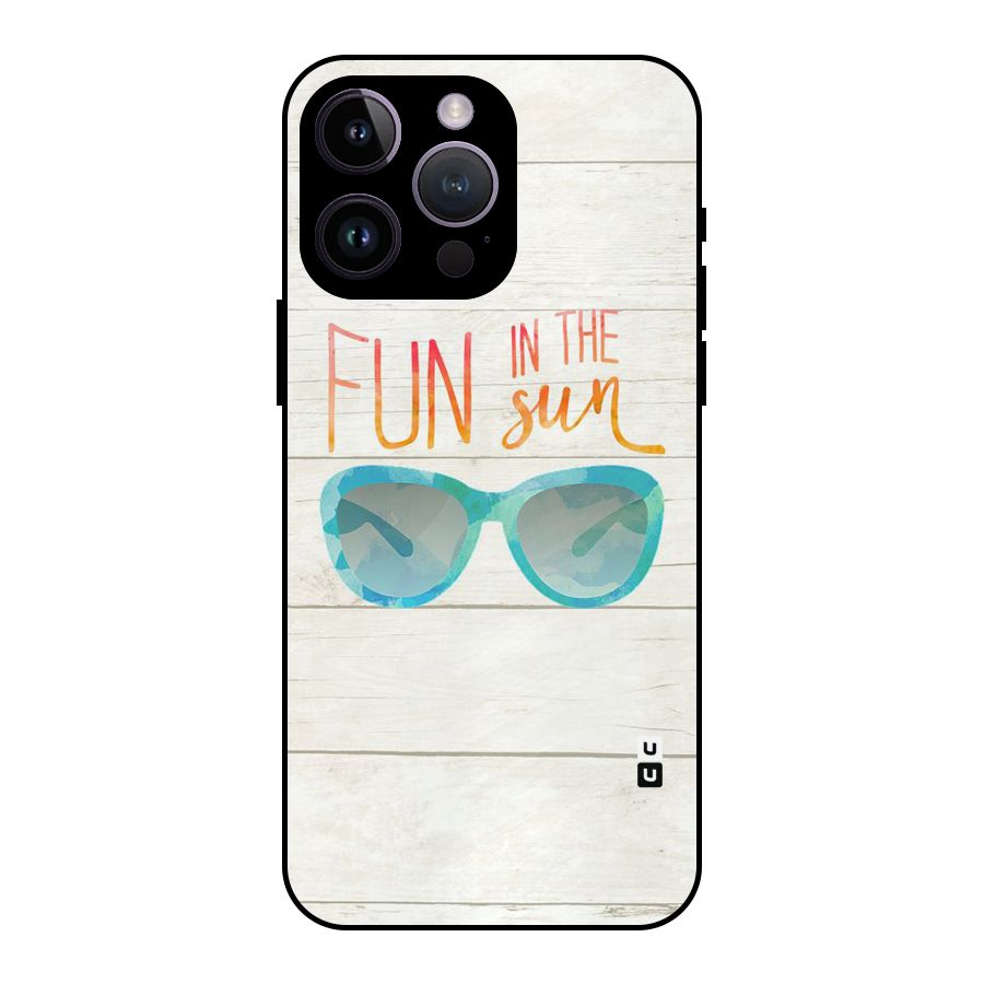Sun Fun Metal Back Case for iPhone 14 Pro Max