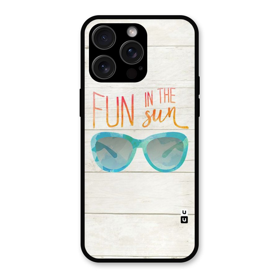 Sun Fun Metal Back Case for iPhone 15 Pro Max