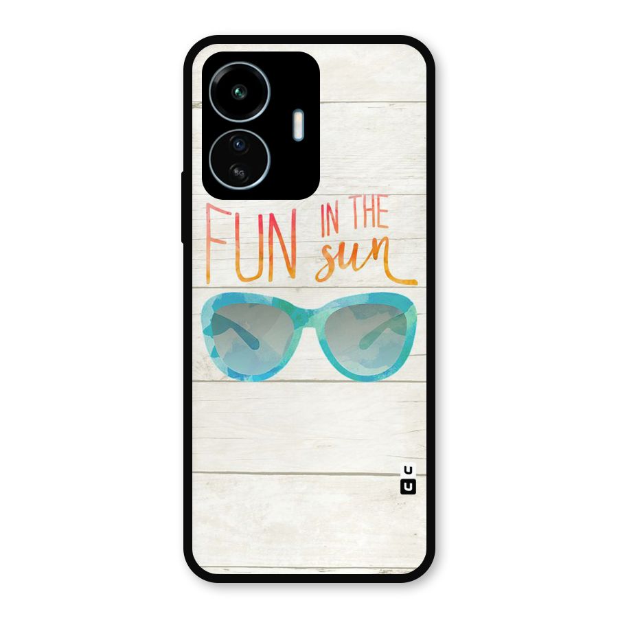 Sun Fun Metal Back Case for vivo iQOO Z6 Lite 5G