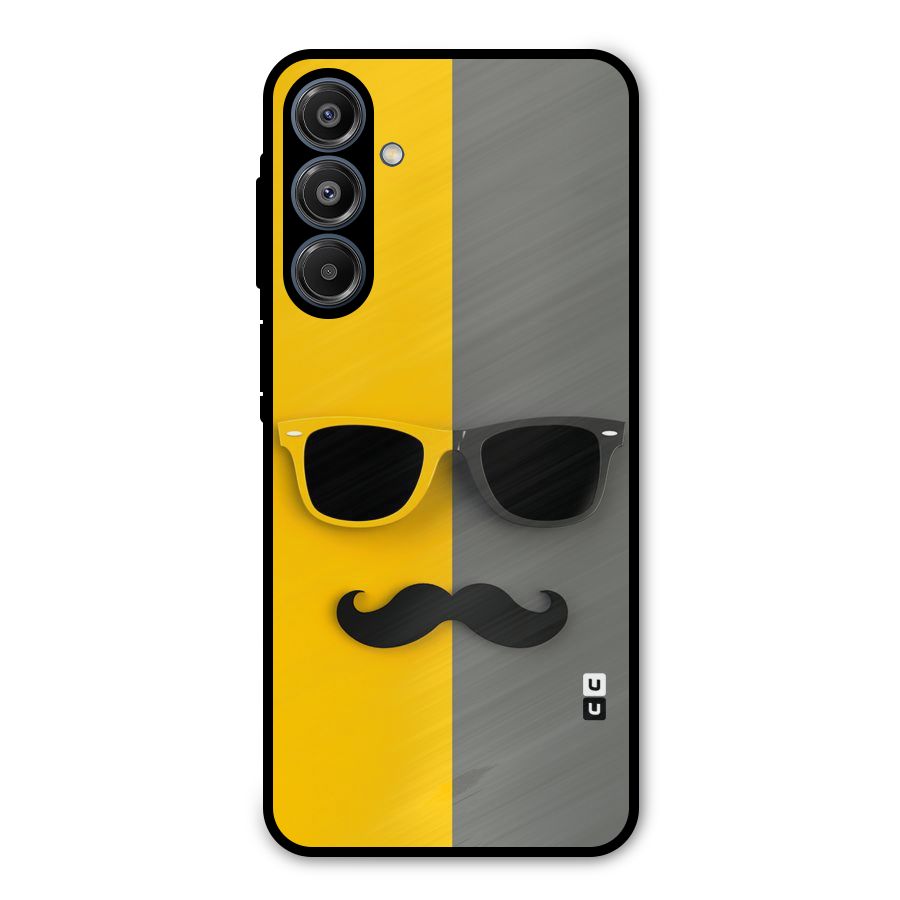 Sunglasses and Moustache Metal Back Case for Galaxy A16 5G