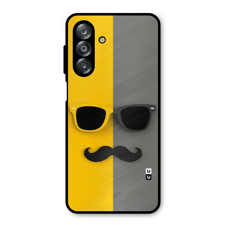 Sunglasses and Moustache Metal Back Case for Galaxy A26