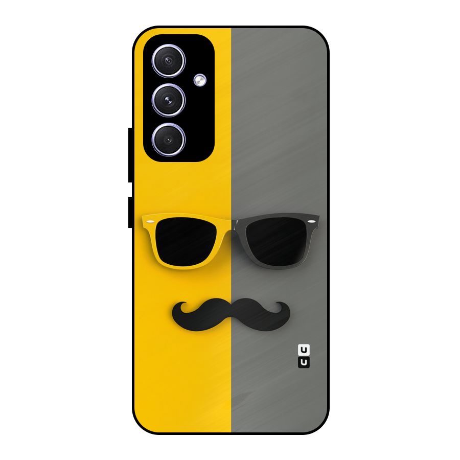 Sunglasses and Moustache Metal Back Case for Galaxy A54